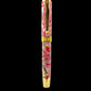 Gold “Tickled Pink” Handmade Rollerball Pen, One of a Kind, Handcrafted in CO. Ink, Velvet Sleeve, and Pen Box Included, By Highlander Pen. [ML-RB-1201-03]