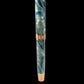 Rose Gold “Narwhals” Handmade Rollerball Pen. One of a Kind, Handcrafted by Highlander Pen in Colorado. Box, Sleeve, & Ink Included. [ML-RB-1213-01]