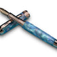 Elegant “Black Opal” Rose Gold Acrylic Fountain Pen, One of a Kind, Handmade in Colorado. Ink, Converter, Pen Sleeve & Box Included. - HighlanderPen