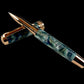 Rose Gold “Narwhals” Handmade Rollerball Pen. One of a Kind, Handcrafted by Highlander Pen in Colorado. Box, Sleeve, & Ink Included. [ML-RB-1213-01]