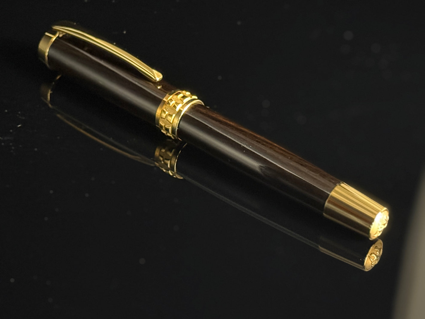 East Indian Rosewood | Gold Rollerball Pen | Highlander Collection