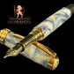 Elegant Handcrafted Gold Fountain Pen | Luxury Writing Gift by Highlander
