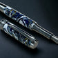 Ming Dynasty, One of a Kind Black Titanium Handmade Acrylic Fountain Pen. Artisan Rare & Unique, Custom, Handcrafted in Colorado, USA. - HighlanderPen