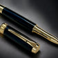 Exotic Gaboon Ebony Gold Rollerball Pen, Artisan Handcrafted Writing Instrument. Handmade Custom in Colorado. One of a Kind. - HighlanderPen