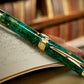 British Racing Green, Gold Fountain Pen, Artisan Handcrafted Writing Instrument. Simple to Use. Handmade Custom in Colorado, One of a Kind. - HighlanderPen