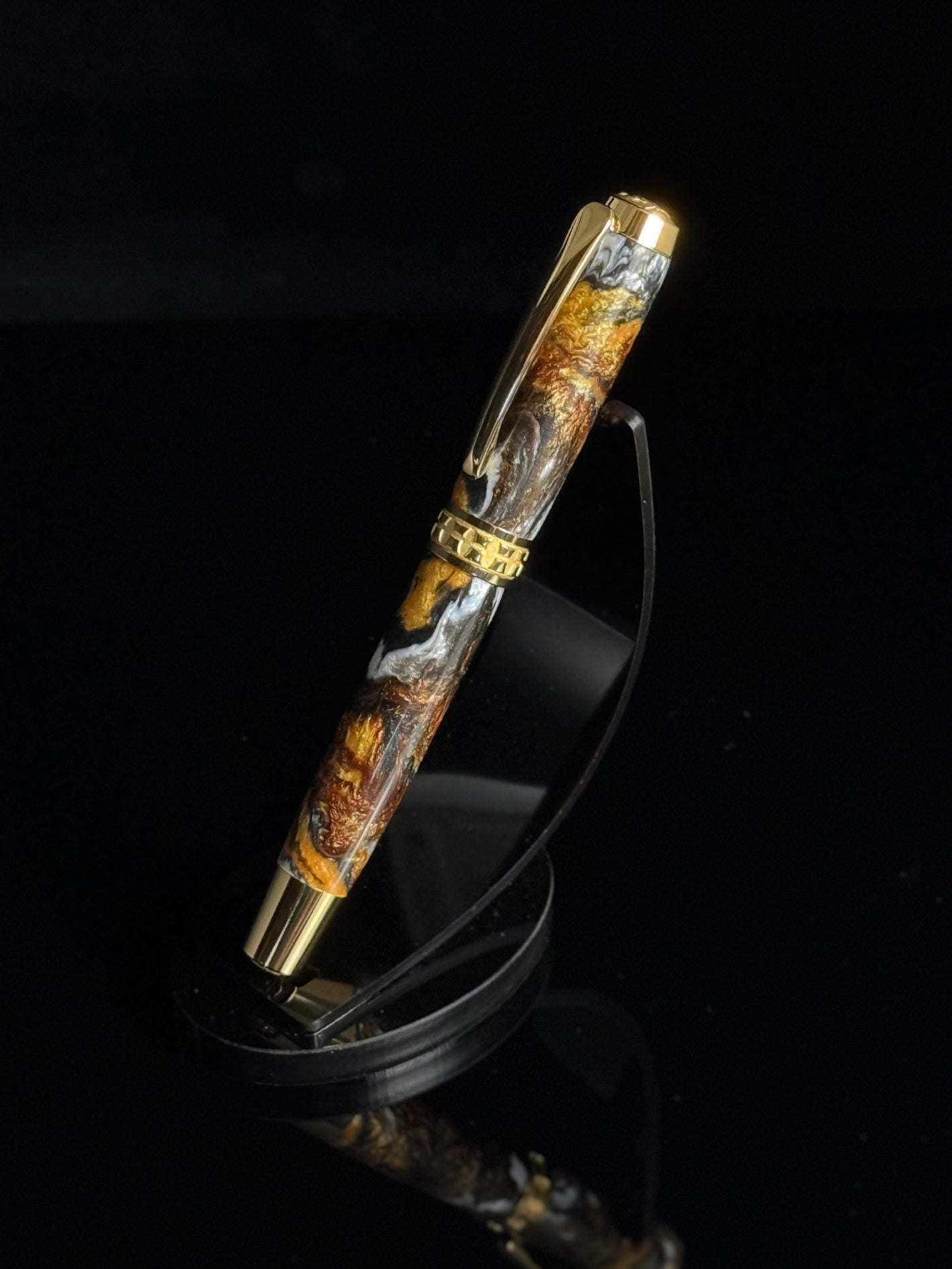 Caramel Latte | Gold Rollerball Pen by Highlander | Handmade in Colorado
