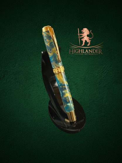 Highlander | Elegant Gold Fountain Pen | One of a Kind | Make it Mean Something