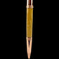 Rose Gold Exotic Figured Camphor Handmade Glasgow Ballpoint Pen. One of a Kind, Handcrafted by Highlander Pen. Box, Ink, & Sleeve Included. [ML-BP-1209-04]