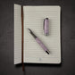 Handmade “Iridescent Purple Pearl” Black Titanium Rollerball Pen