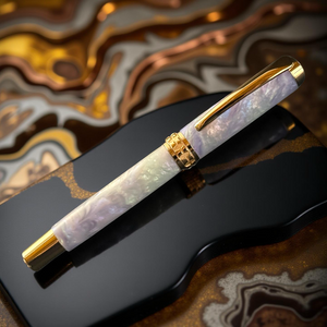 Amethyst Opal | Red Gold Rollerball | Handcrafted Luxury by Highlander