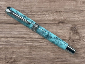 Timeless “Tiffany” Black Titanium Fountain Pen, Artisan Handcrafted Writing Instrument. Simple to Use. Handmade in Colorado. - HighlanderPen