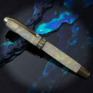 Black Titanium “Black Opal” | Handmade Fountain Pen | By Highlander | Loyalty | Purity | Good Luck