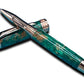 Elegant “British Racing Green”, Rose Gold Acrylic Rollerball Pen, Artisan Handcrafted Writing Instrument. One of a Kind, with Box, Sleeve, & Ink. - HighlanderPen