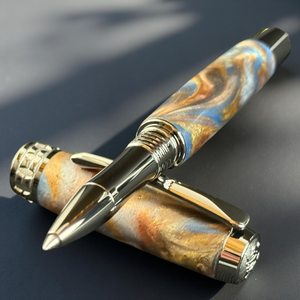 Blue Steel | Black Titanium Rollerball Pen by Highlander