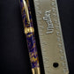 Purple and Gold Swirl, One of a Kind, Gold Handmade Custom Rollerball Pen. Artisan Rare & Unique, Completely Handcrafted in Co, USA - HighlanderPen