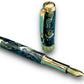 Elegant “Black and Gold” Handcrafted Luxury Gold Fountain Pen, One of a Kind, Handmade in Colorado. Ink, Converter, Sleeve, & Box Included. - HighlanderPen