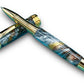 Beautiful “Molten Metals” Handcrafted Gold Rollerball Pen, One of a Kind, Handmade in Colorado. Ink, Velvet Sleeve, and Pen Box Included. - HighlanderPen