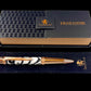 Rose Gold "White Zebra" Handmade Glasgow Ballpoint Pen. One of a Kind, Handcrafted by Highlander Pen in CO. Box, Ink, & Sleeve Included. [ML-BP-1205-01]