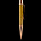 Rose Gold Exotic Figured Camphor Handmade Glasgow Ballpoint Pen. One of a Kind, Handcrafted by Highlander Pen. Box, Ink, & Sleeve Included. [ML-BP-1209-04]