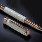 “Pearly Opal”, One of a Kind, Rose Gold, Handmade Custom Acrylic Rollerball Pen. Artisan Rare & Unique, Completely Handcrafted  in Co, US - HighlanderPen