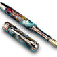 Elegant “Mosaic Glass” Rose Gold Acrylic Fountain Pen, One of a Kind, Handmade in Colorado. Ink, Converter, Pen Sleeve & Box Included. - HighlanderPen