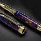 Whimsical Black, One of a Kind Gold “SKYE”, Handmade Custom Acrylic Rollerball Pen. Artisan Rare & Unique, Completely Handcrafted  in Co, USA - HighlanderPen