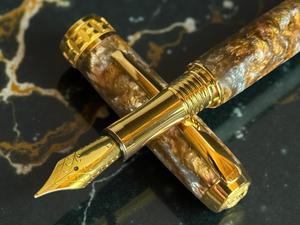 Highlander “Molten Metals”  | Gold Handcrafted Fountain Pen - Memorable Gift