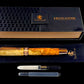 Red Gold Extraordinary Amboyna Handmade Fountain Pen, Handcrafted by Highlander Pen in Colorado. Ink, Converter, Pen Sleeve & Box Included. [ML-FP-1220-01]