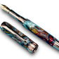 Elegant “Mosaic Glass” Rose Gold Acrylic Fountain Pen, One of a Kind, Handmade in Colorado. Ink, Converter, Pen Sleeve & Box Included. - HighlanderPen