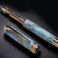 “Black Opal” Rose Gold Acrylic Fountain Pen, Artisan Handcrafted Writing Instrument. Simple to Use. Handmade Custom in Colorado, One of a Kind. - HighlanderPen