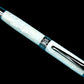 Elegant “Pearly Opal” Black Titanium Acrylic Fountain Pen, Artisan Handcrafted Writing Instrument. Converter, Ink, Sleeve & Box Included. - HighlanderPen