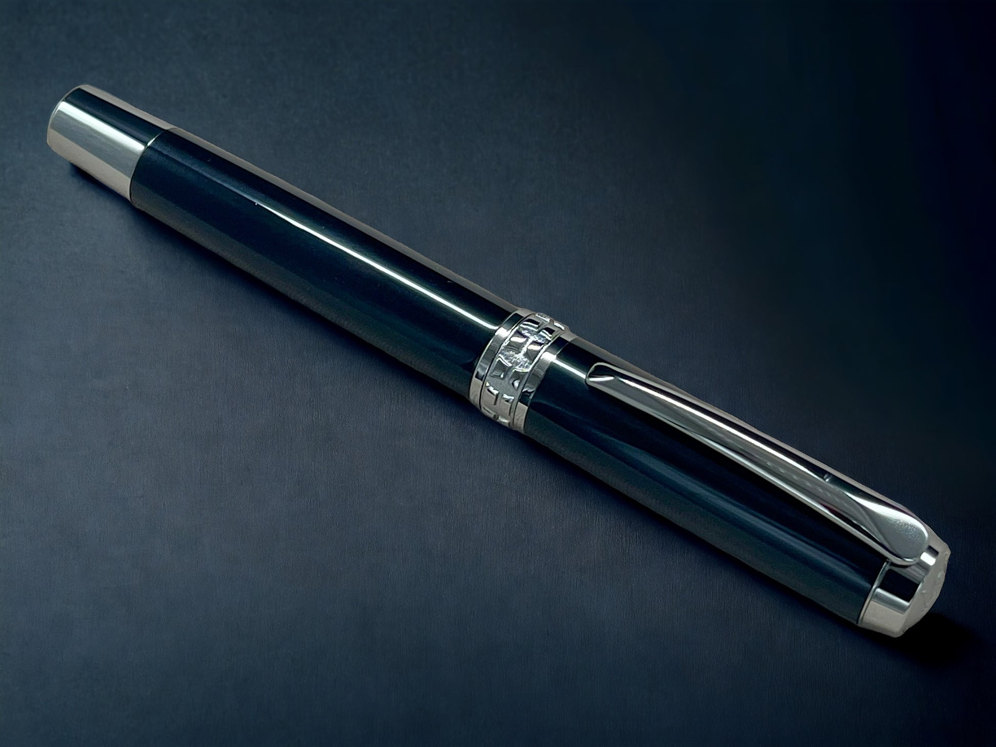 Exotic Gaboon Ebony, One of a Kind, Highlander "SKYE" Black Titanium Handmade Fountain Pen, Custom, Artisan Rare & Unique Handcrafted in CO. - HighlanderPen