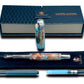 Striking “Molten Metals” Black Titanium Fountain Pen, Artisan Handcrafted Writing Instrument. Converter, Ink, Sleeve & Box Included. - HighlanderPen