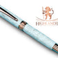 Elegant “Bling” Rose Gold Acrylic Rollerball Pen, Artisan Handcrafted Writing Instrument. One of a Kind, Box, Sleeve, & Ink Included. - HighlanderPen