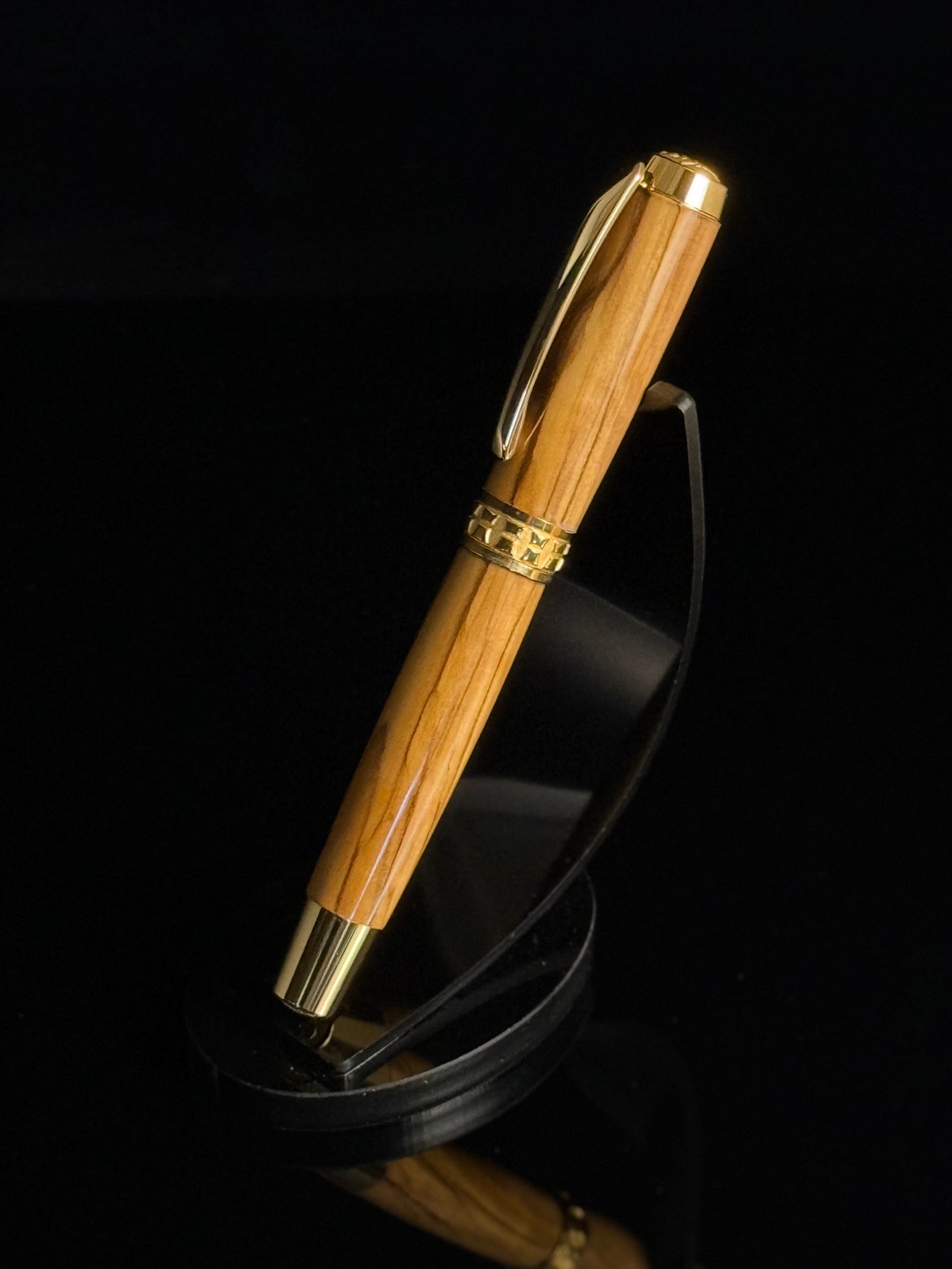 Certified Bethlehem Olivewood Gold Rollerball Pen