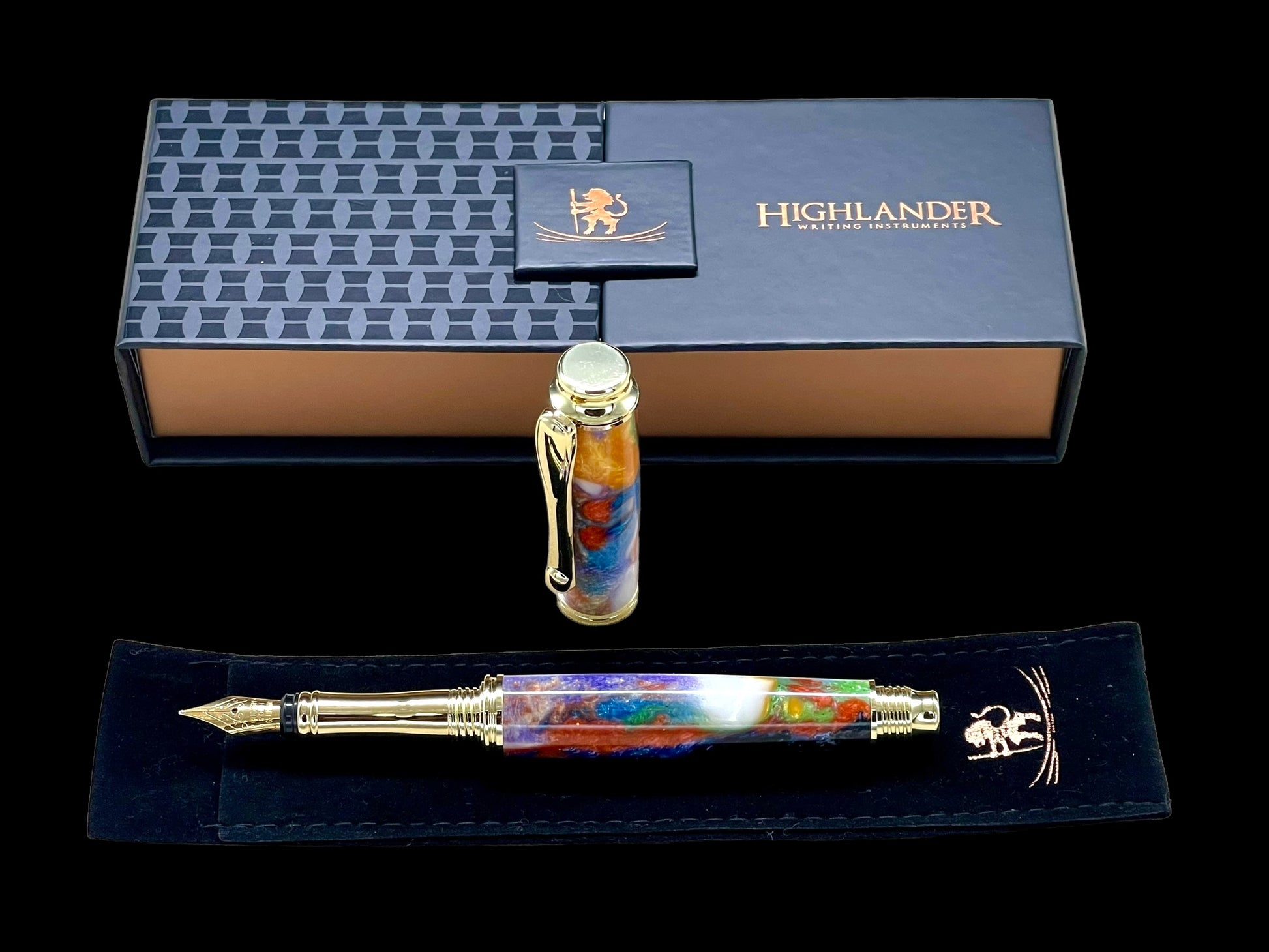 New Whimsical Colors Handmade Luxury Gold Fountain Pen By Highlander Pen. - HighlanderPen