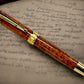 Exotic Rare Snakewood, Gold Rollerball Pen, Artisan Handcrafted Writing Instrument. Handmade Custom in Colorado. One of a Kind. - HighlanderPen