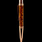 Rose Gold Exotic Thuya Burl Wood Handmade Glasgow Ballpoint Pen. One of a Kind, Handcrafted by Highlander Pen. Box, Ink, & Sleeve Included. [ML-BP-1212-03]