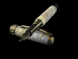 Mystic Opal | Black Titanium Fountain Pen | Handcrafted by Highlander