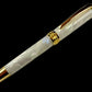 Gold “Pearly Opal” Handcrafted Rollerball Pen, One of a Kind, Handmade in CO. Ink, Velvet Sleeve, and Pen Box Included. By Highlander Pen. [ML-RB-1217-02]