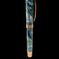 Rose Gold “Narwhals” Handmade Rollerball Pen. One of a Kind, Handcrafted by Highlander Pen in Colorado. Box, Sleeve, & Ink Included. [ML-RB-1213-01]