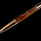 Rose Gold Exotic Thuya Burl Handmade Glasgow Ballpoint Pen. One of a Kind, Handcrafted by Highlander Pen in CO. Box, Ink, & Sleeve Included. [ML-BP-1123-02]