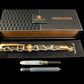 Striking Authentic Burmese Python Red Gold Fountain Pen 0228