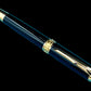 Exotic Gaboon Ebony Wood~Highlander Handmade Gold Rollerball Pen, One of a Kind, Handcrafted in CO. Ink, Velvet Sleeve, and Pen Box Included. (ML-RB-0926-02) - HighlanderPen