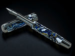 Ming Dynasty, One of a Kind Black Titanium Handmade Acrylic Fountain Pen. Artisan Rare & Unique, Custom, Handcrafted in Colorado, USA. - HighlanderPen