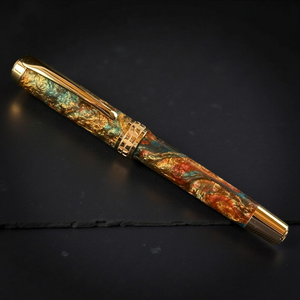 Handmade Dragon Skin | Red Gold Rollerball Pen | A Striking Gift by Highlander