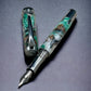 “Evergreen”, One of a Kind, Black Titanium “SKYE”, Handmade Acrylic Fountain Pen. Artisan Rare & Unique, Custom, Handcrafted in Colorado, USA. - HighlanderPen