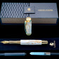 Elegant “Ivory and Gold” Handcrafted Luxury Gold Fountain Pen, One of a Kind, Handmade in Colorado. Ink, Converter, Sleeve, & Box Included. - HighlanderPen