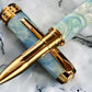 Red Gold “Sapphire Opal” Handcrafted Rollerball Pen