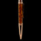 Rose Gold Exotic Thuya Burl Wood Handmade Glasgow Ballpoint Pen. One of a Kind, Handcrafted by Highlander Pen. Box, Ink, & Sleeve Included. [ML-BP-1212-03]